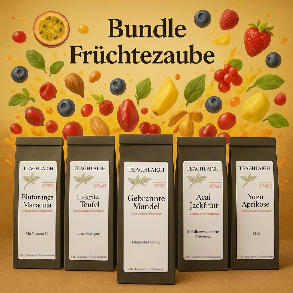 Bundle Früchtezauber – Exotische und würzige Früchtetees – 5 Sorten à 100 g