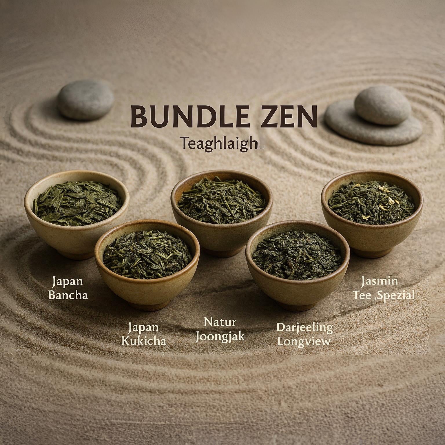 Bundle Zen – Fünf Grünteesorten für innere Ruhe – 5 Sorten à 100 g