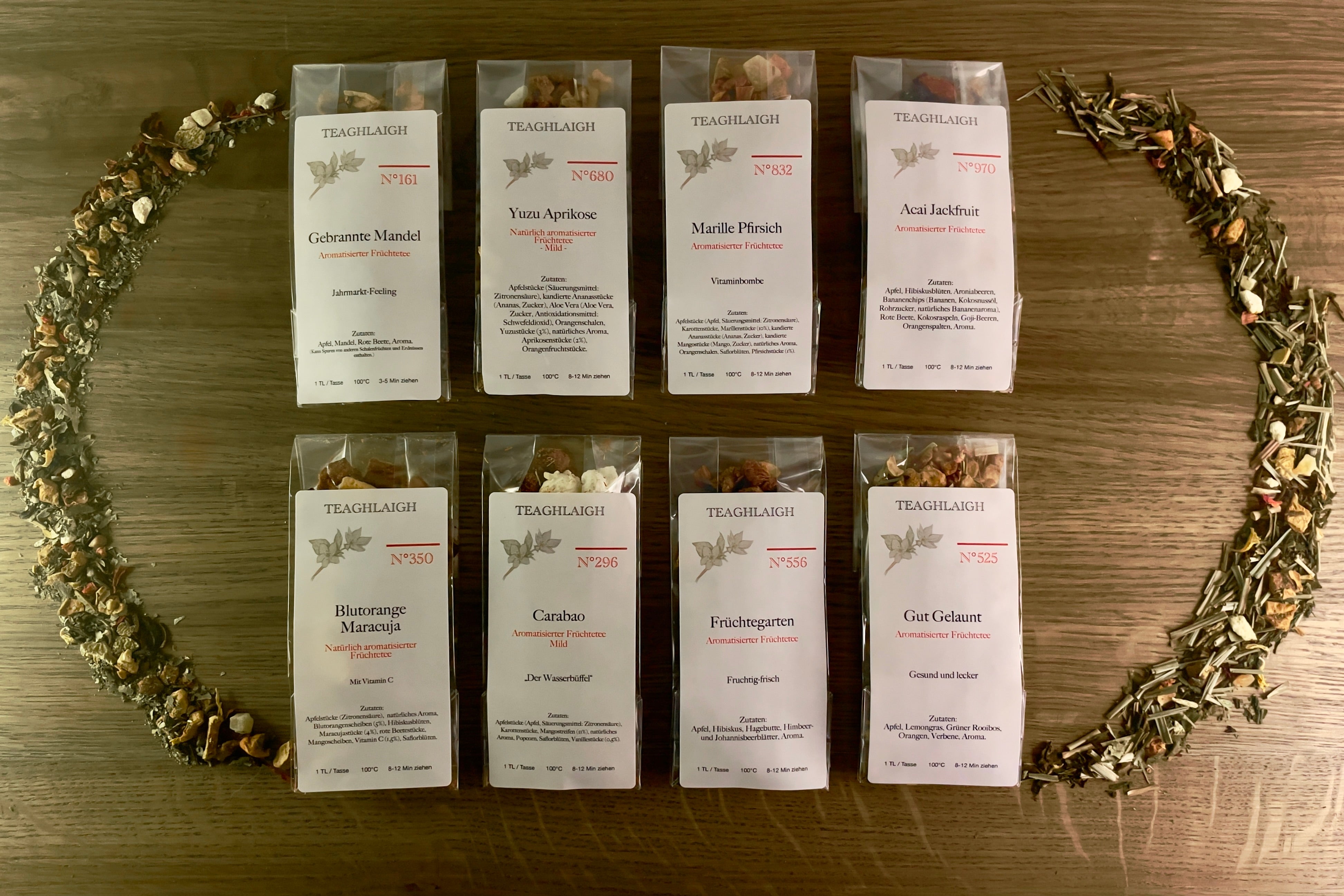 Probenset - Früchtetee - 8 Proben á 20g