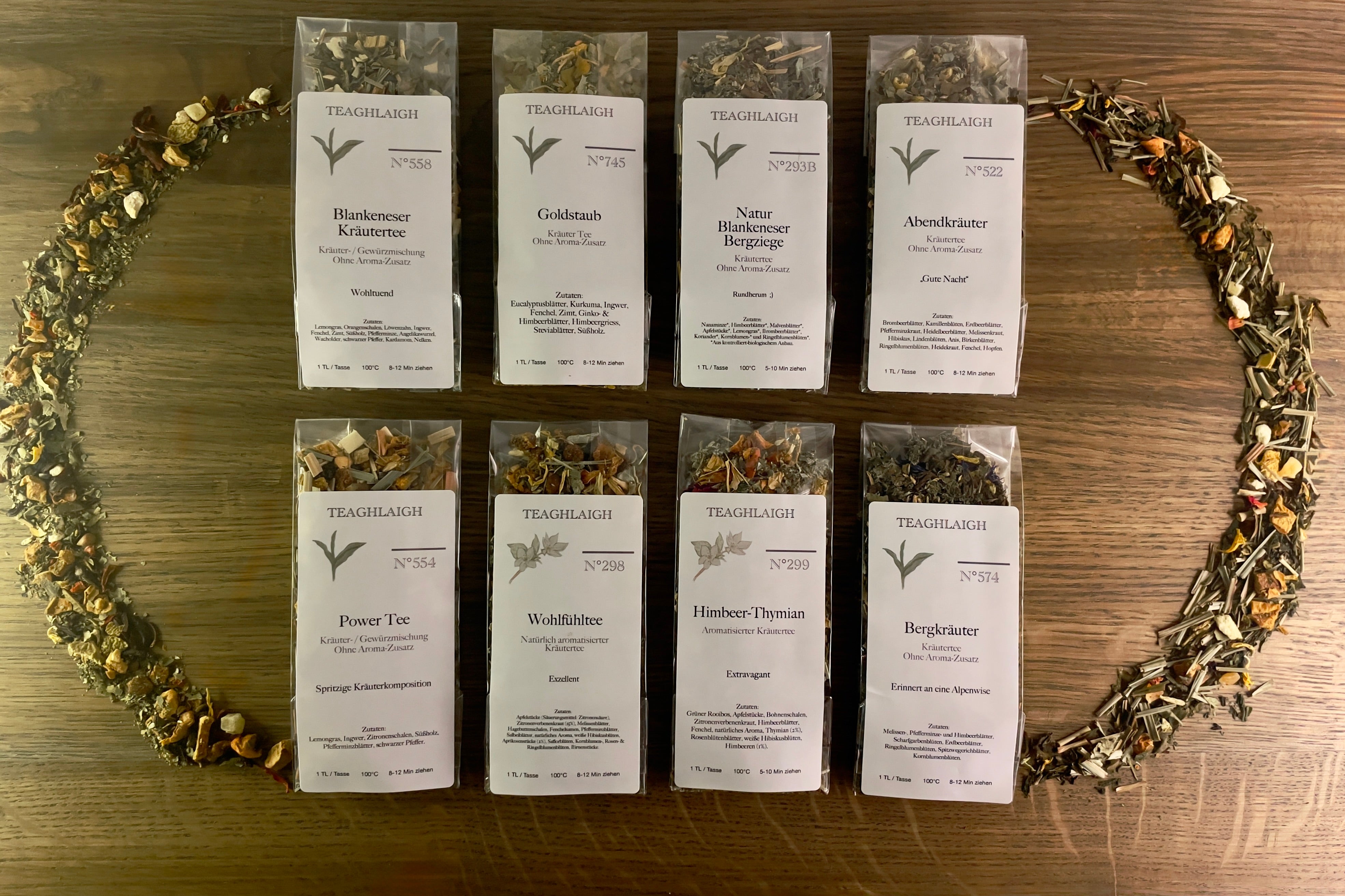 Probenset - Kräutertee - 8 Proben á 10g/20g