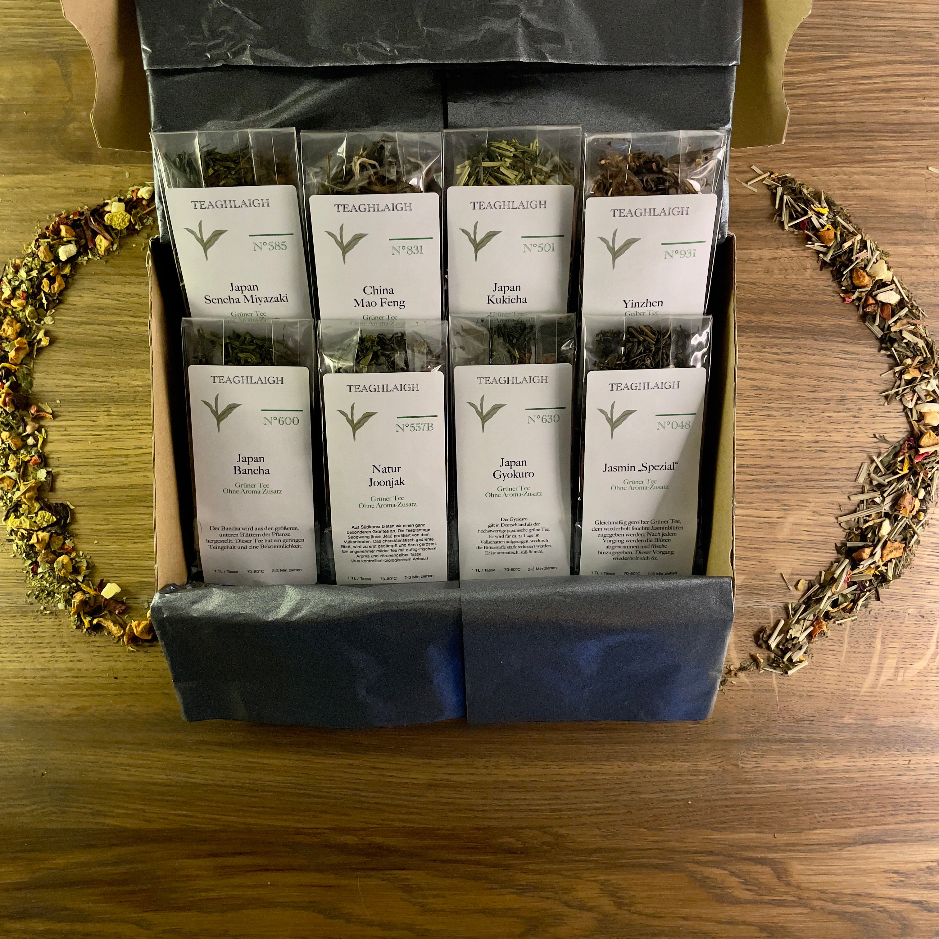 Sample set - Green tea - 8 samples of 20g each