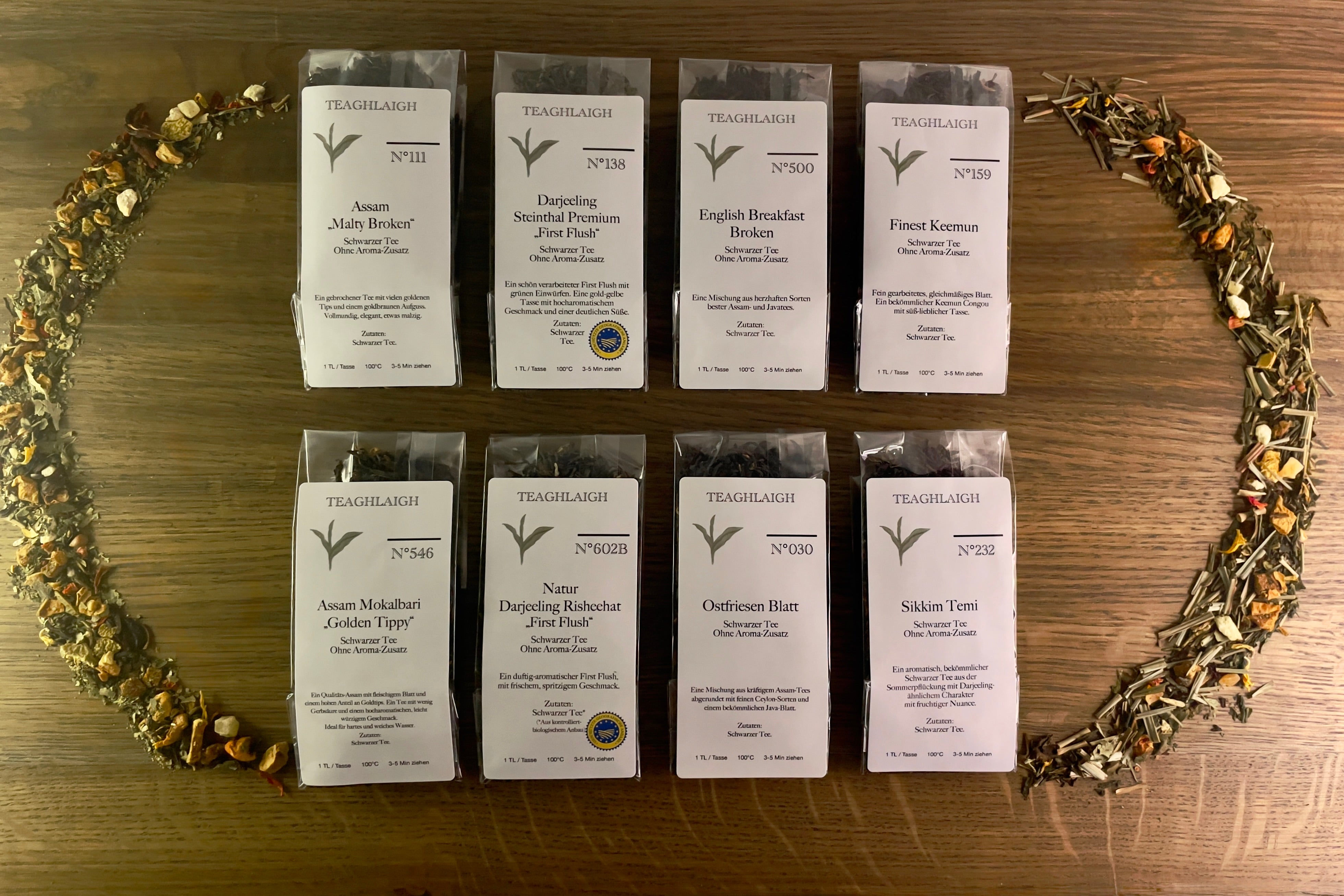 Probenset - Schwarzer Tee - 8 Proben á 20g