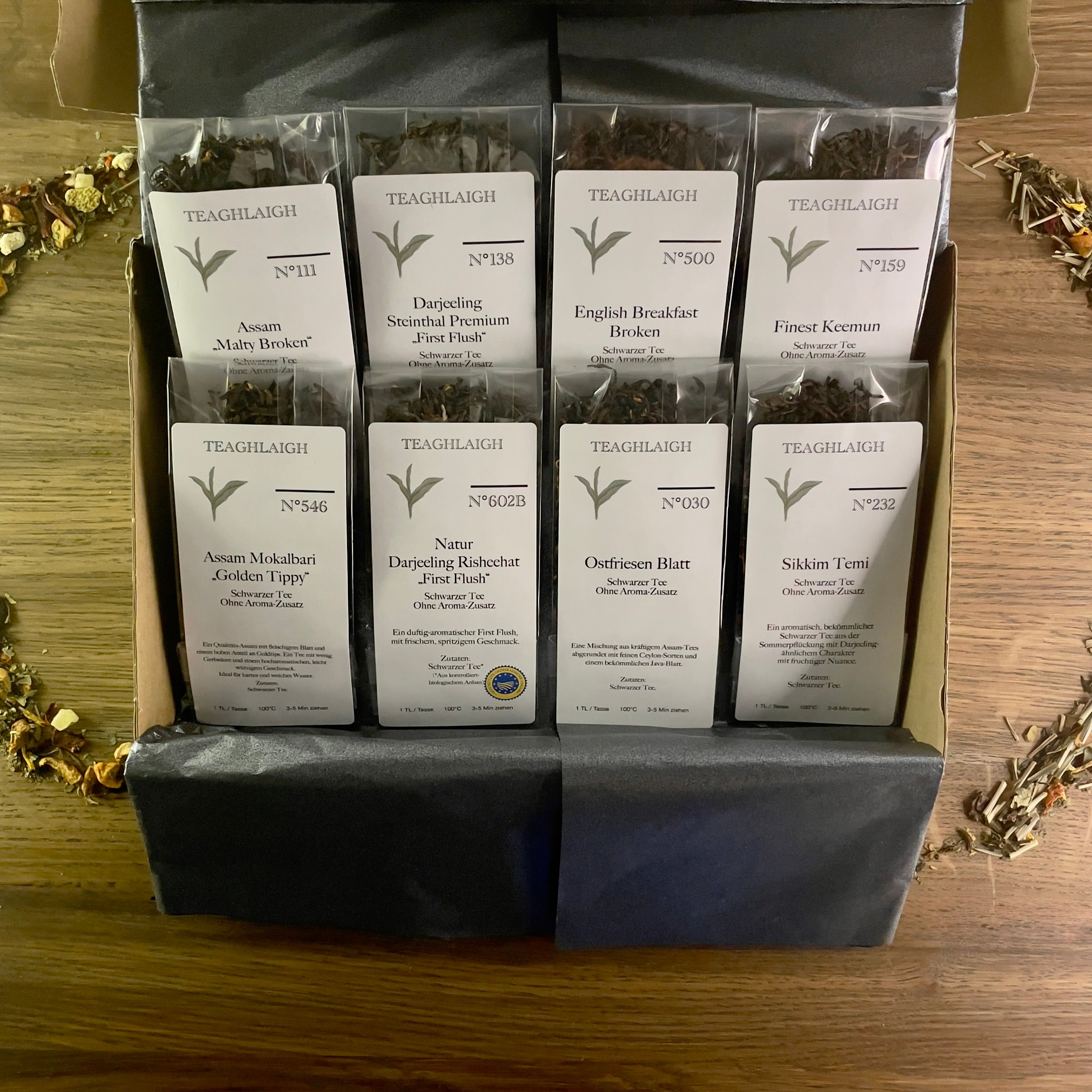 Sample set - Black tea - 8 samples of 20g each