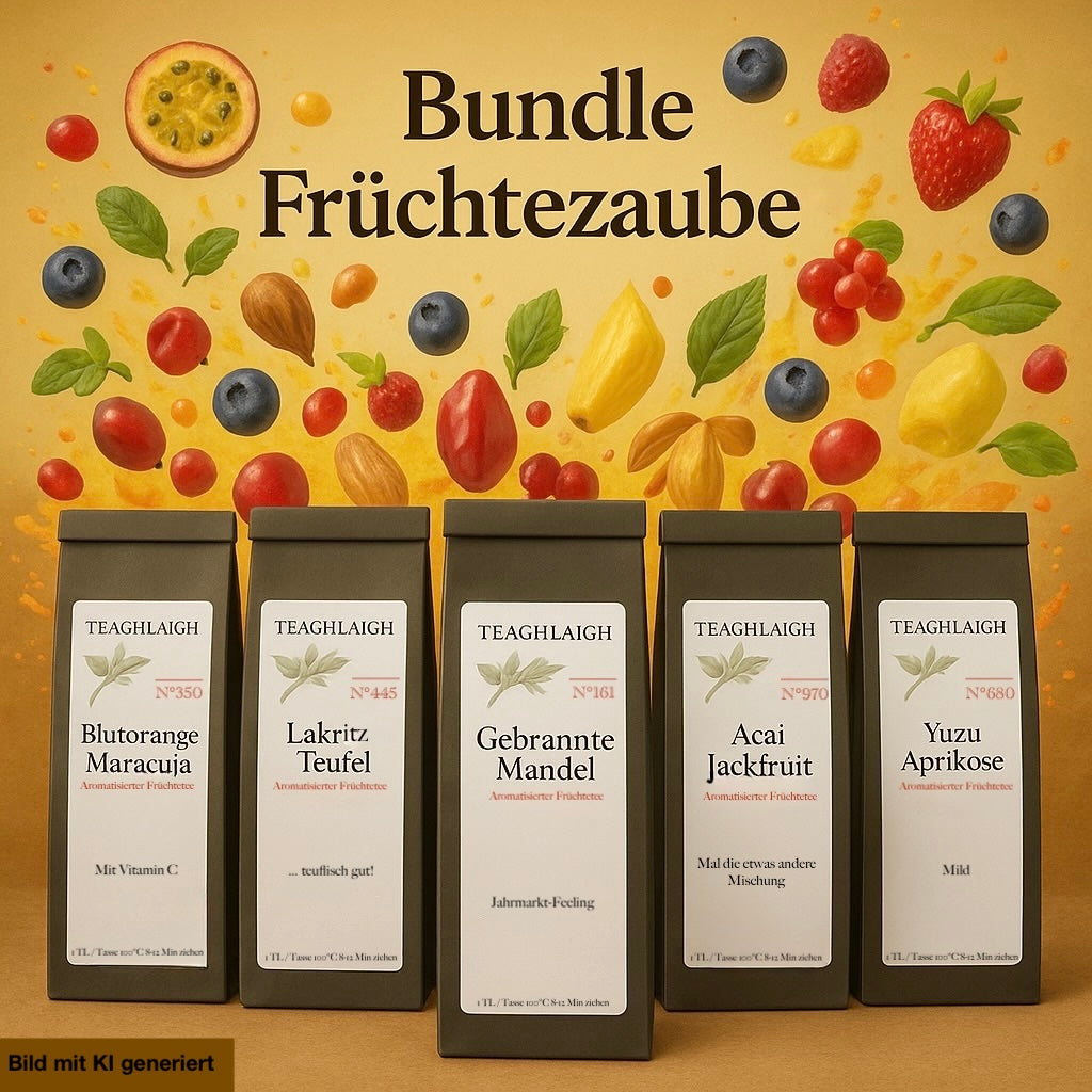 Bundle Früchtezauber – Exotische und würzige Früchtetees – 5 Sorten à 100 g