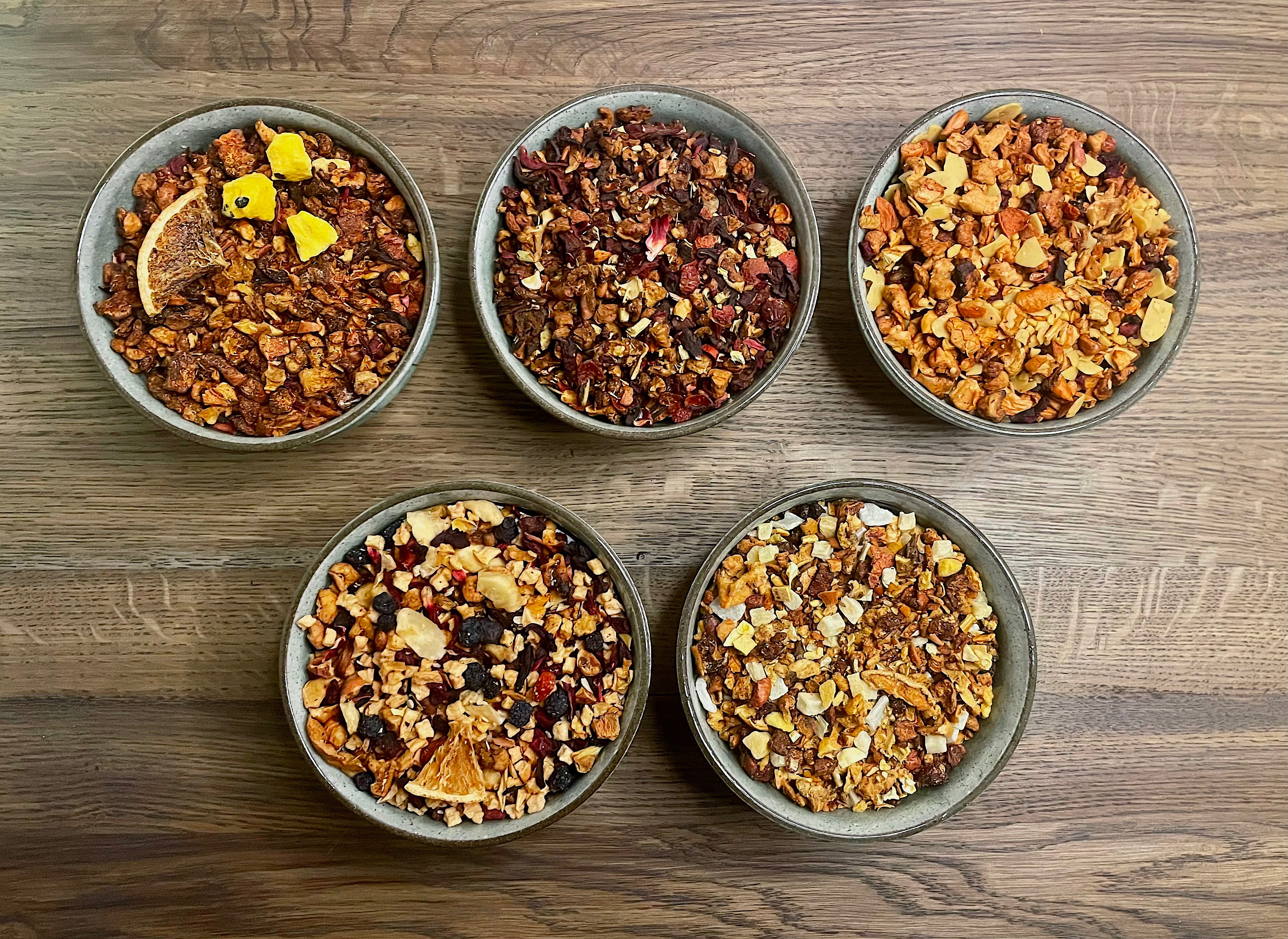 Bundle Früchtezauber – Exotische und würzige Früchtetees – 5 Sorten à 100 g