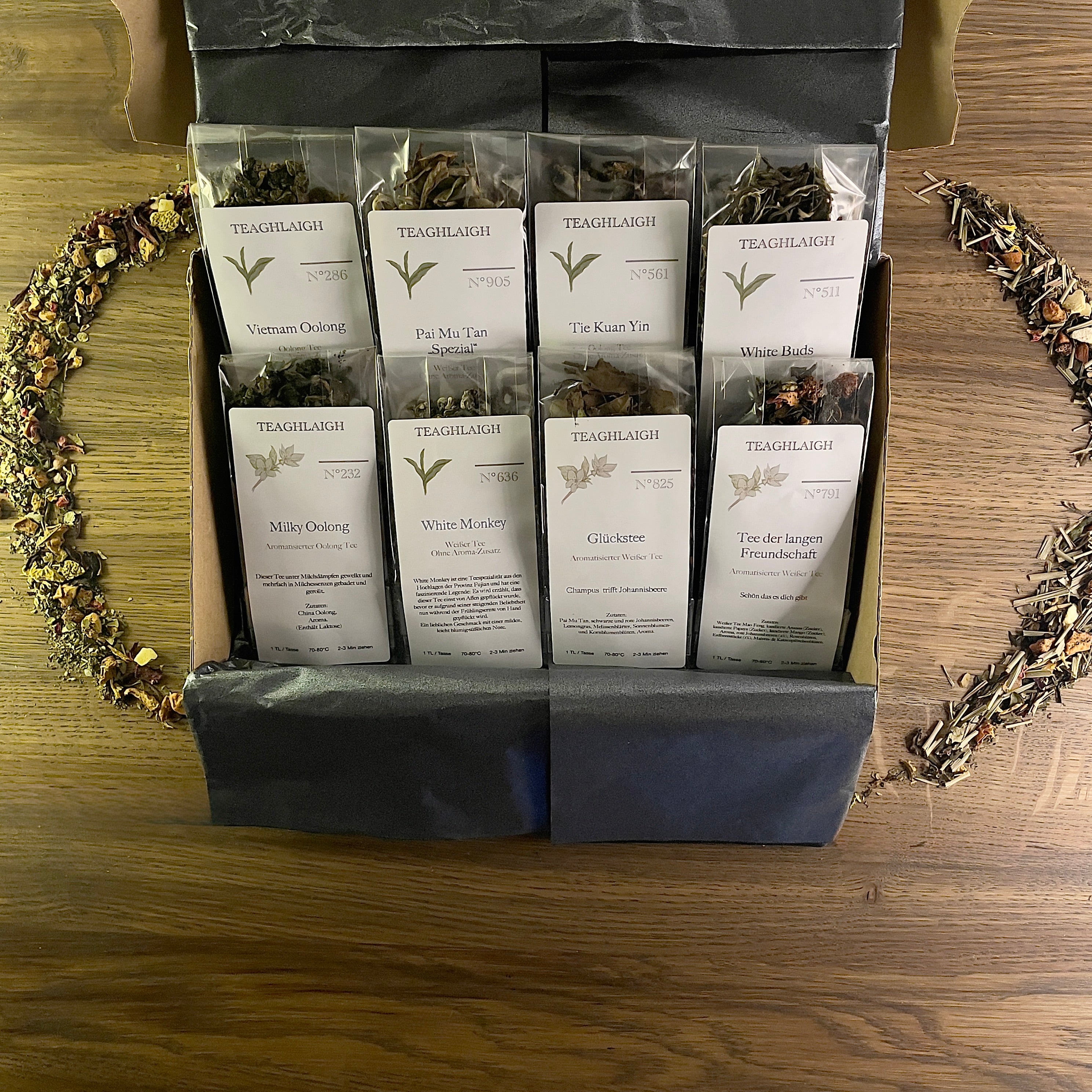 Sample set - White tea / Oolong - 8 samples of 20g each