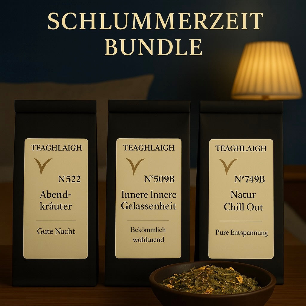 Schlummerzeit Bundle – Natürliche Tees für Ruhe & besseren Schlaf – 3 Sorten á 250g