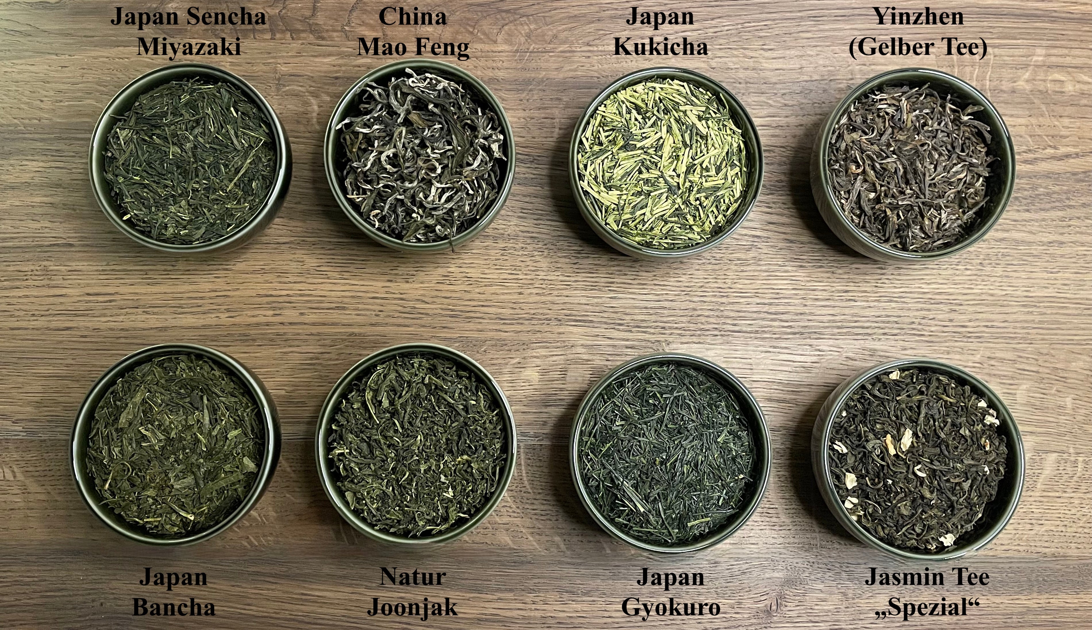 Probenset - Grüner Tee - 8 Proben á 20g