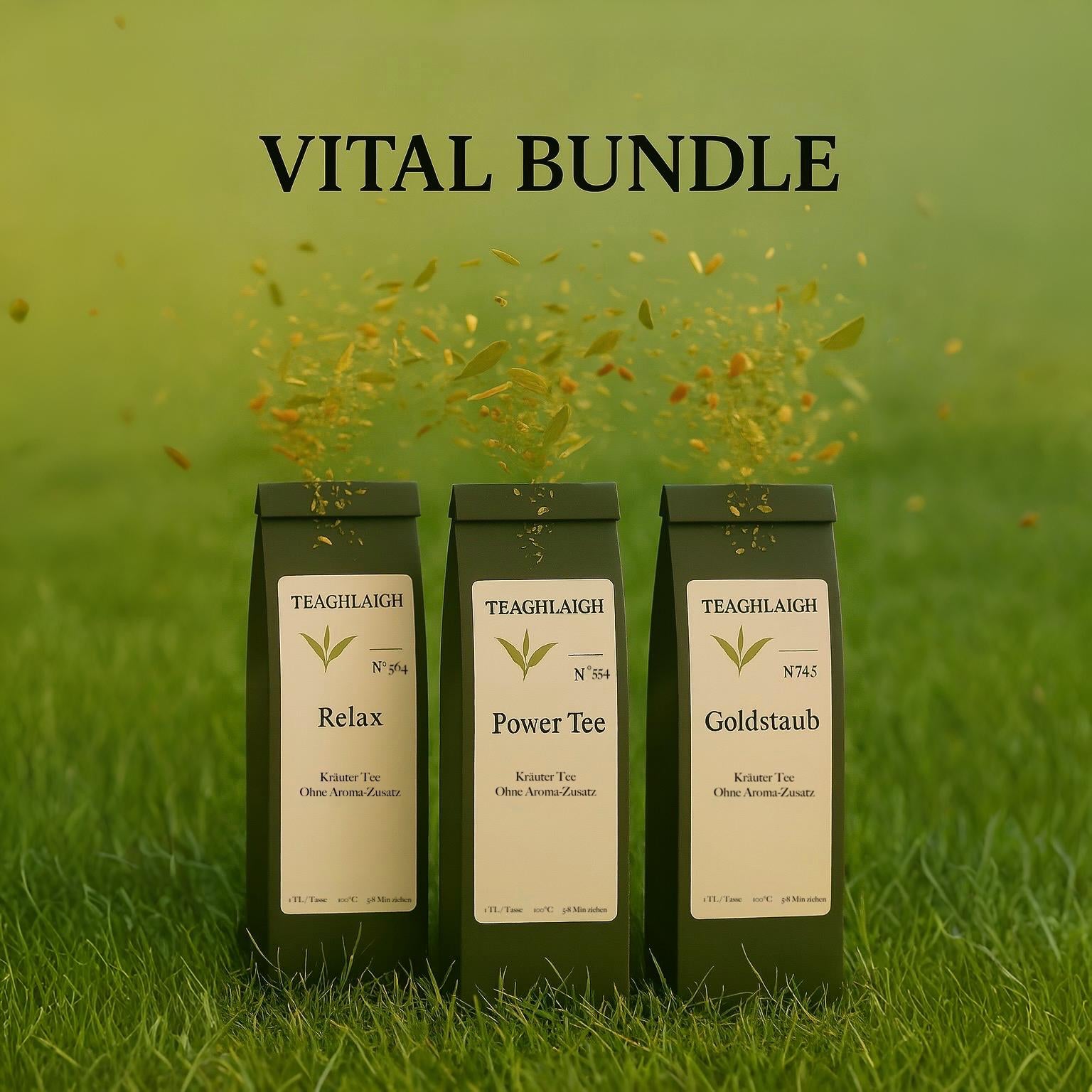 Vital Bundle -  Kräutertee, natürlich belebend & entspannend zugleich – 3er-Set  á 250g